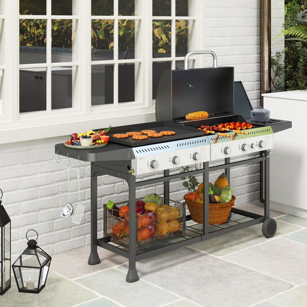 Outsunny 6+1 Burner Gas Grill and Plancha - image 3