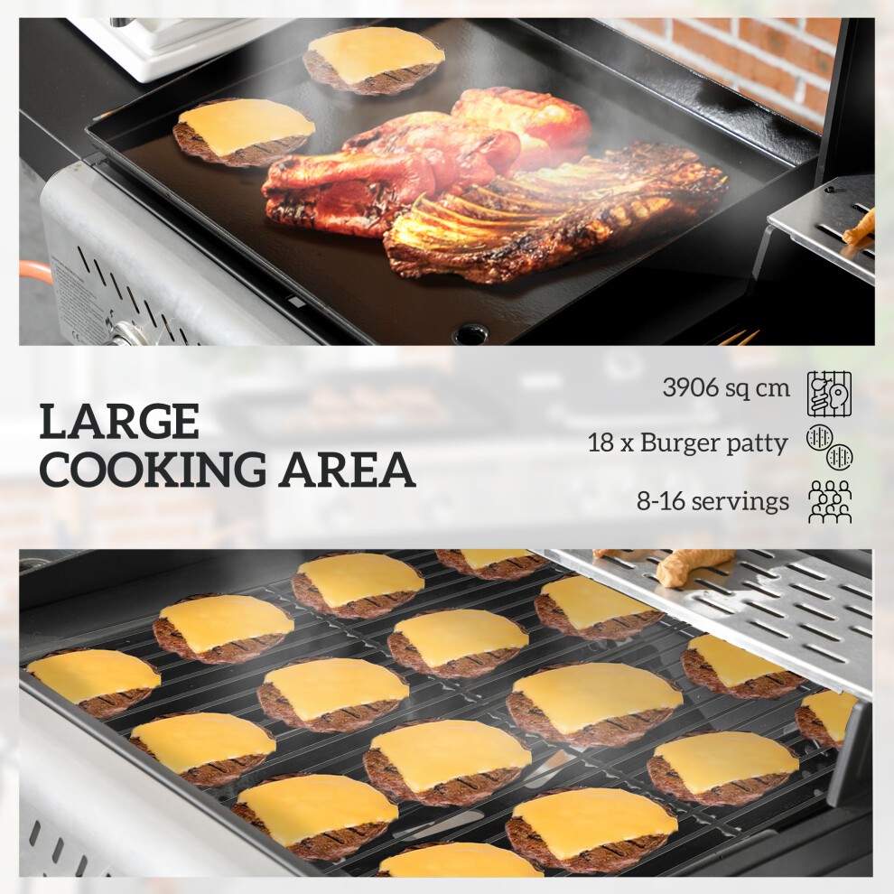 Outsunny 6+1 Burner Gas Grill and Plancha - image 5