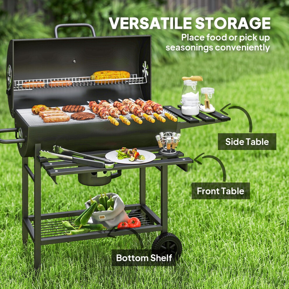 Outsunny Charcoal Barbecue Grill with Warming Rack - image 5