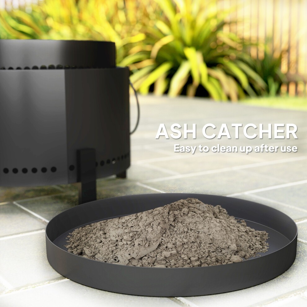 Outsunny Dark Grey Metal Smokeless Wood Burning Firepit - image 5