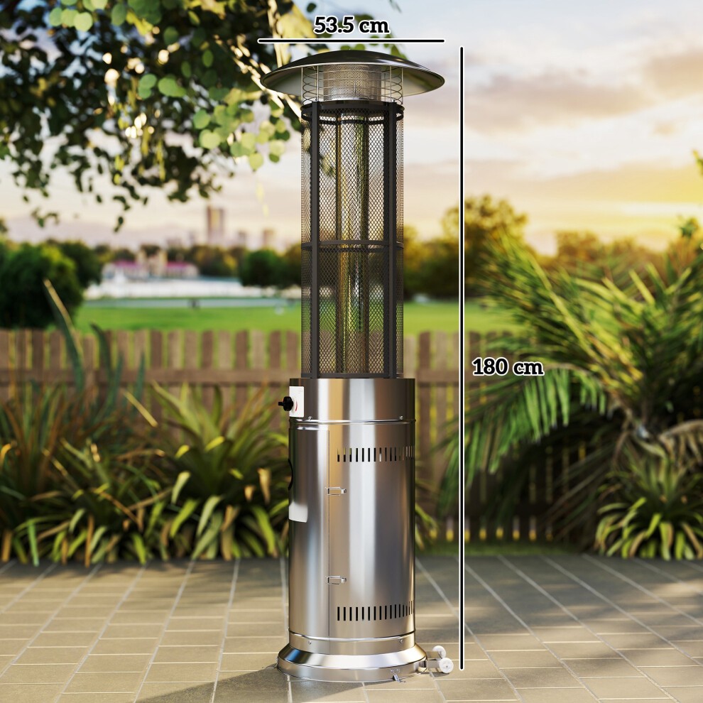 Outsunny Silver Propane Heater with Tip Over Switch 11000W - image 2