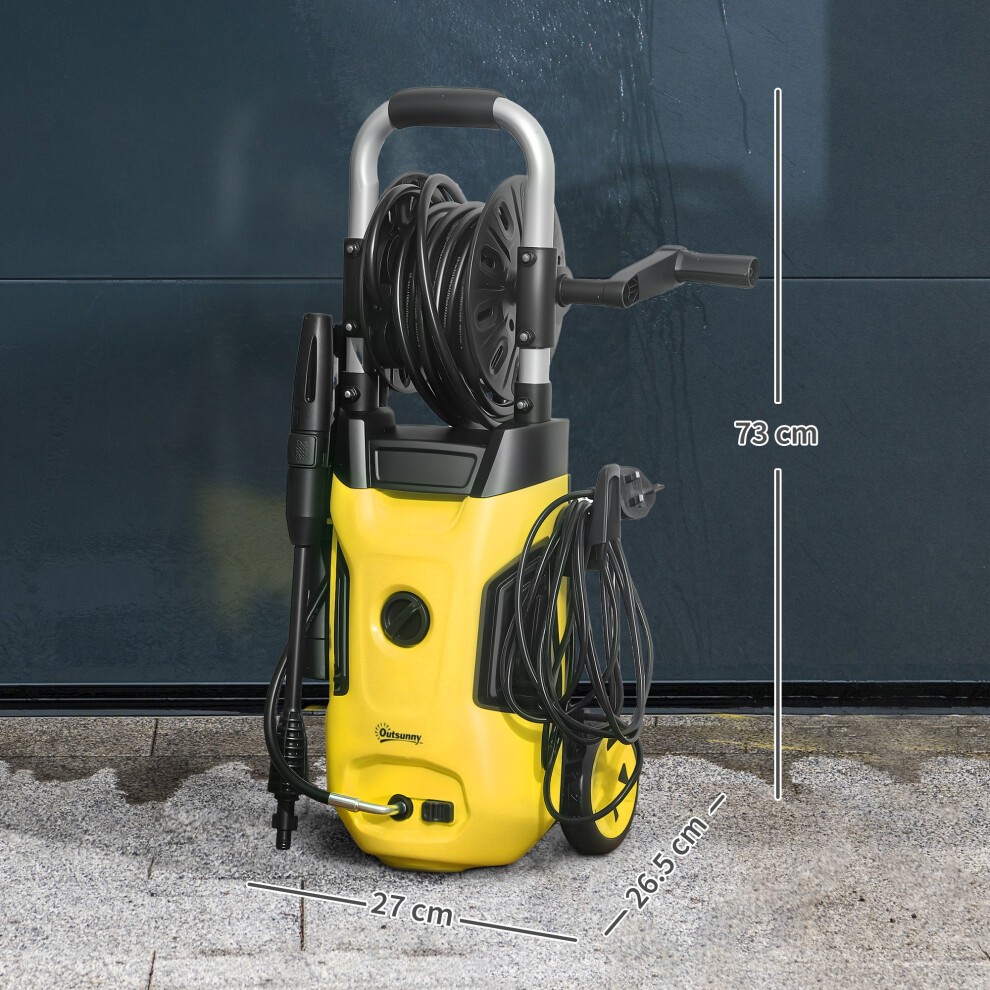 Outsunny Yellow Pressure Power Washer 150Bar 1800W - image 2