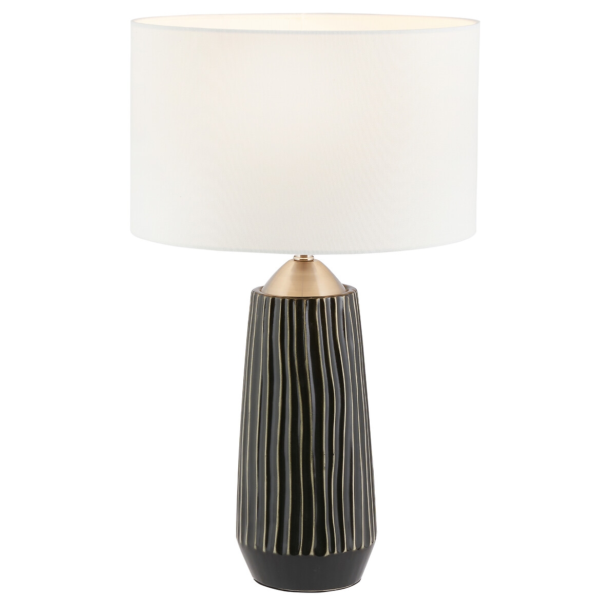 Pacific Lifestyle Artemis Ceramic Black Textured and Brushed Silver Tall Table Lamp - image 2
