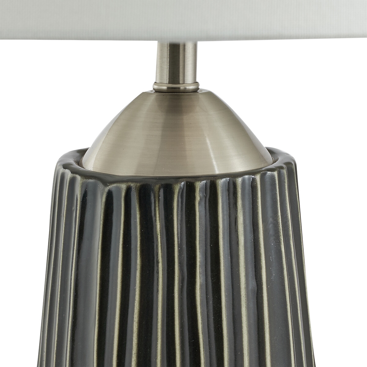 Pacific Lifestyle Artemis Ceramic Black Textured and Brushed Silver Tall Table Lamp - image 3