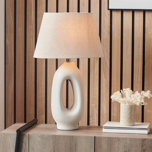 Pacific Lifestyle Laila Organic Ceramic Natural Tall Table Lamp - image 4