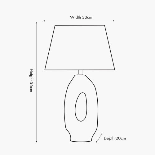 Pacific Lifestyle Laila Organic Ceramic Natural Tall Table Lamp - image 5