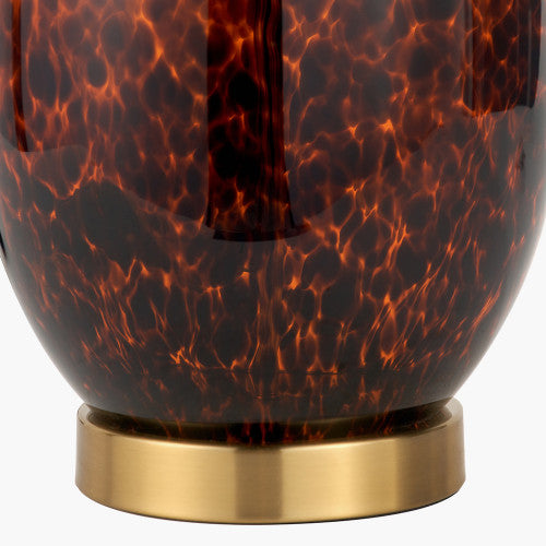 Pacific Lifestyle Lucien Adjustable Tortoiseshell Glass Tall Table Lamp - image 4