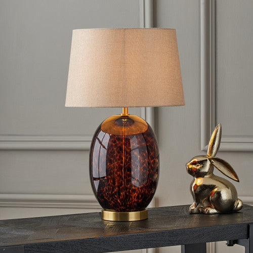 Pacific Lifestyle Lucien Slim Legs Tortoiseshell Glass Table Lamp - image 5