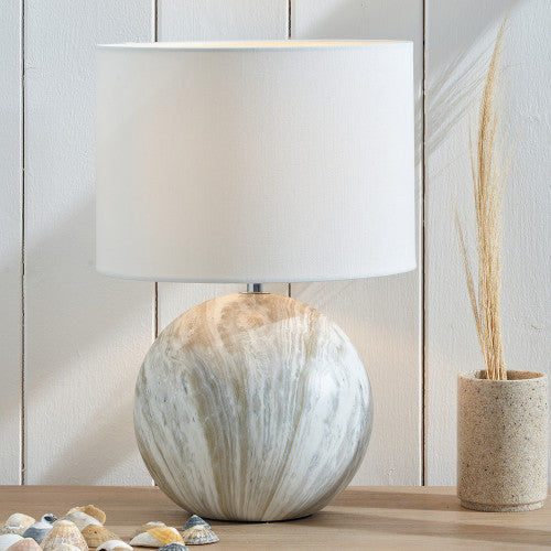 Pacific Lifestyle Viejo Ceramic Grey Stone Effect Table Lamp - image 2
