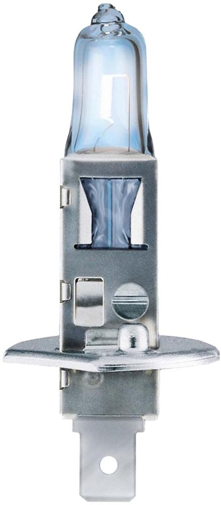 Simply H1 P14.5S car headlight lamp with a clear glass bulb, metallic base, and a 12V, 55W rating, designed for efficient illumination.