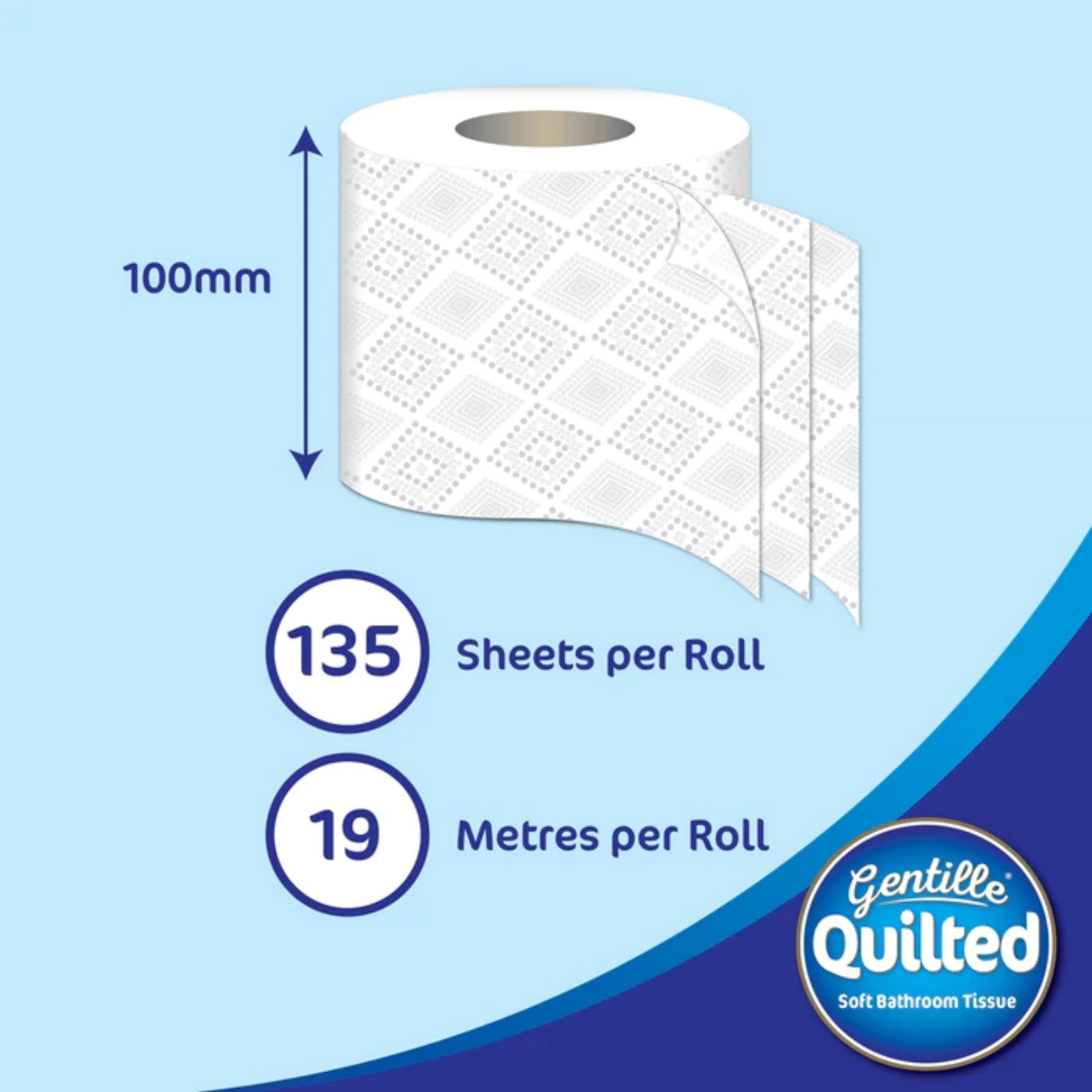 Pack of 24 Gentille Quilted Toilet Tissue Rolls - White - image 4