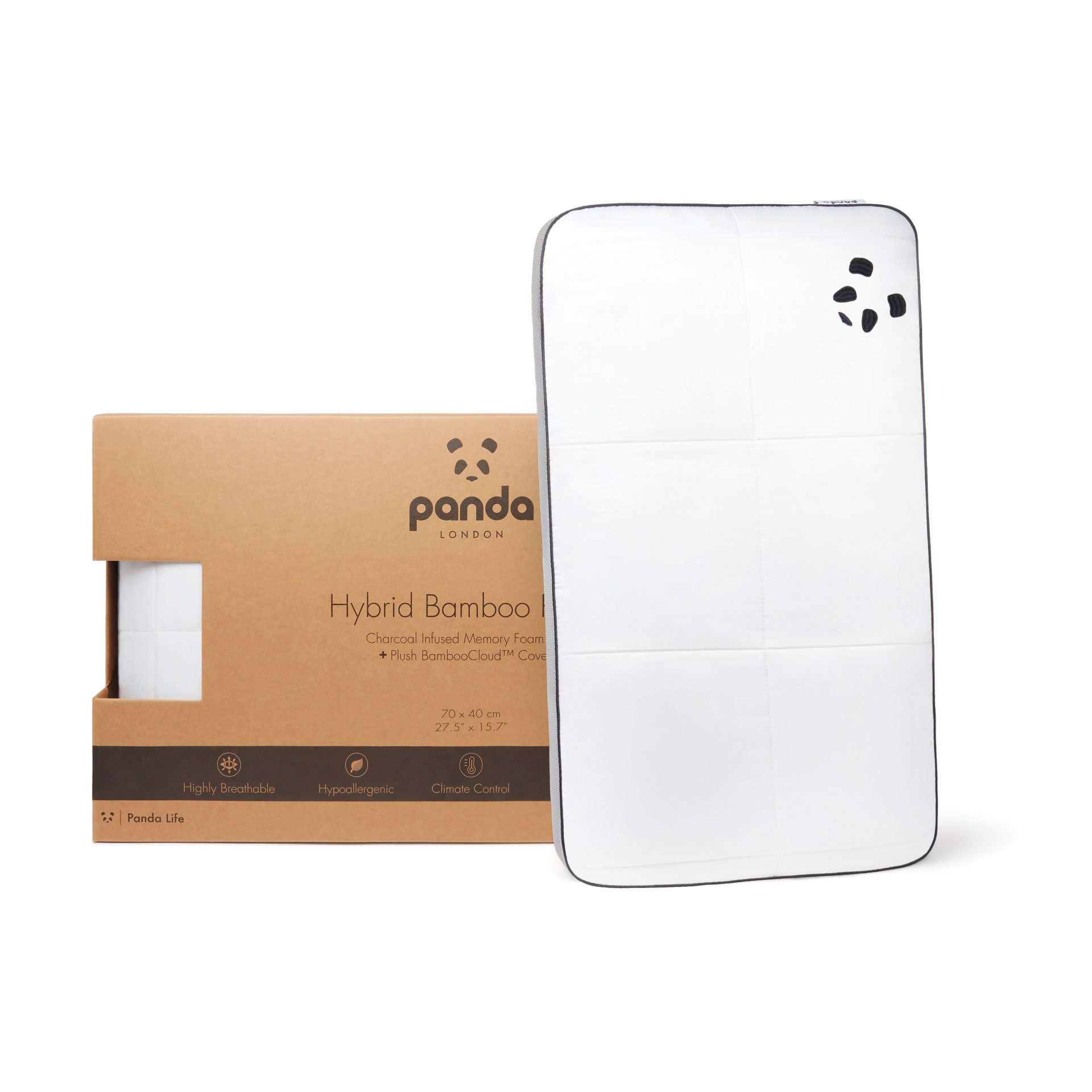 Panda Hybrid Bamboo Pillow, Standard Pillow Size - image 4