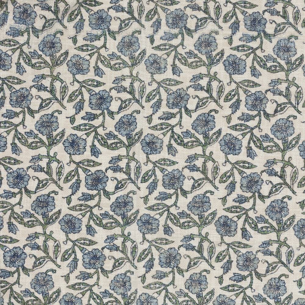 Paoletti Delphine Delph Blue Printed Cotton Throw 170 x 130cm - image 3
