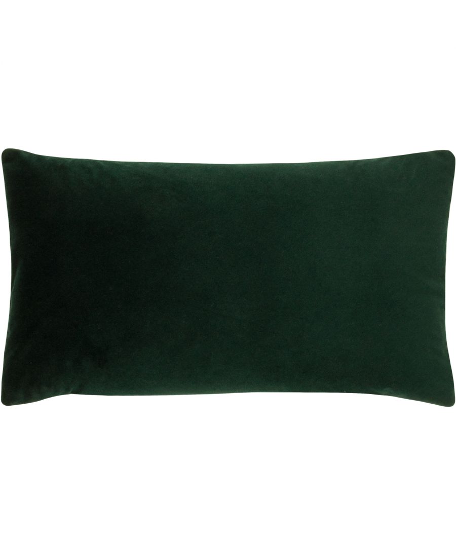 Dark green soft velvet cushion measuring 50cm x 50cm, featuring a smooth texture and a simple rectangular design, ideal for adding a touch of elegance to any decor.