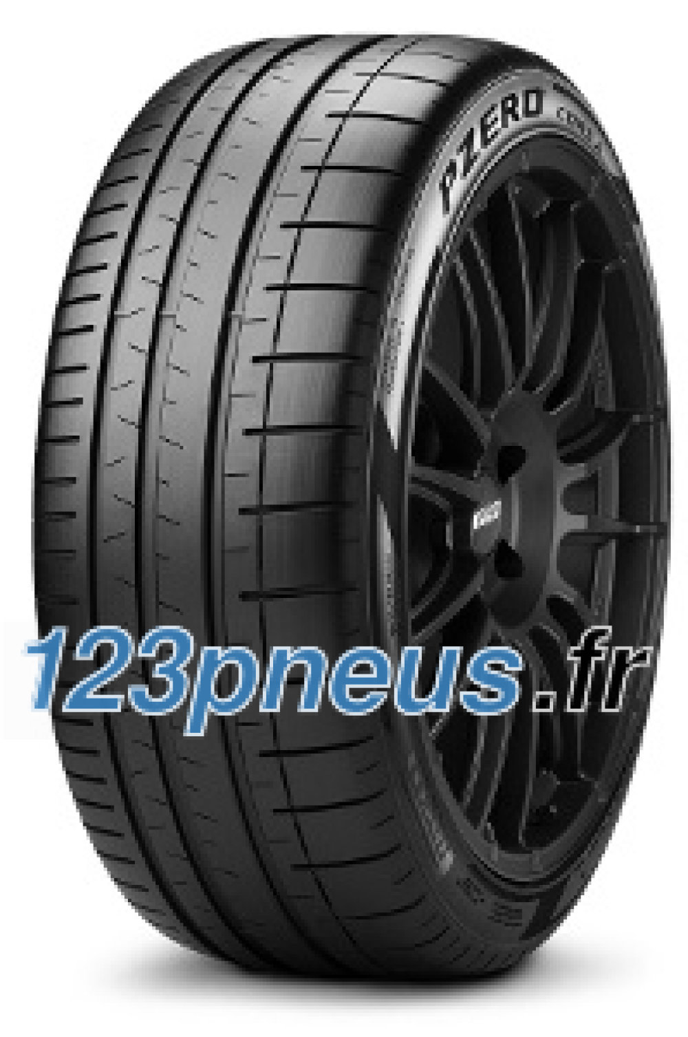 Black summer tire with a sleek design, featuring deep grooves and a smooth tread pattern, labeled "Pirelli P-Zero" and marked with size 275/35 R20 102Y.
