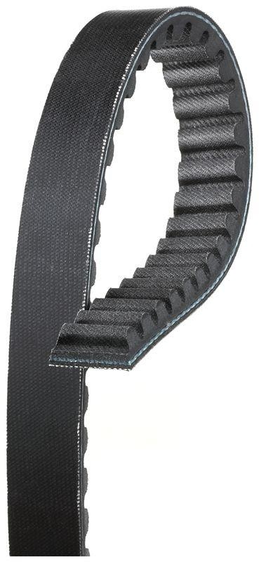 Black Gates Drive Belt PowerLink with a ribbed texture, designed for Sym ALLO 125 models from 2011 to 2016, showcasing durable rubber material and precise engineering.