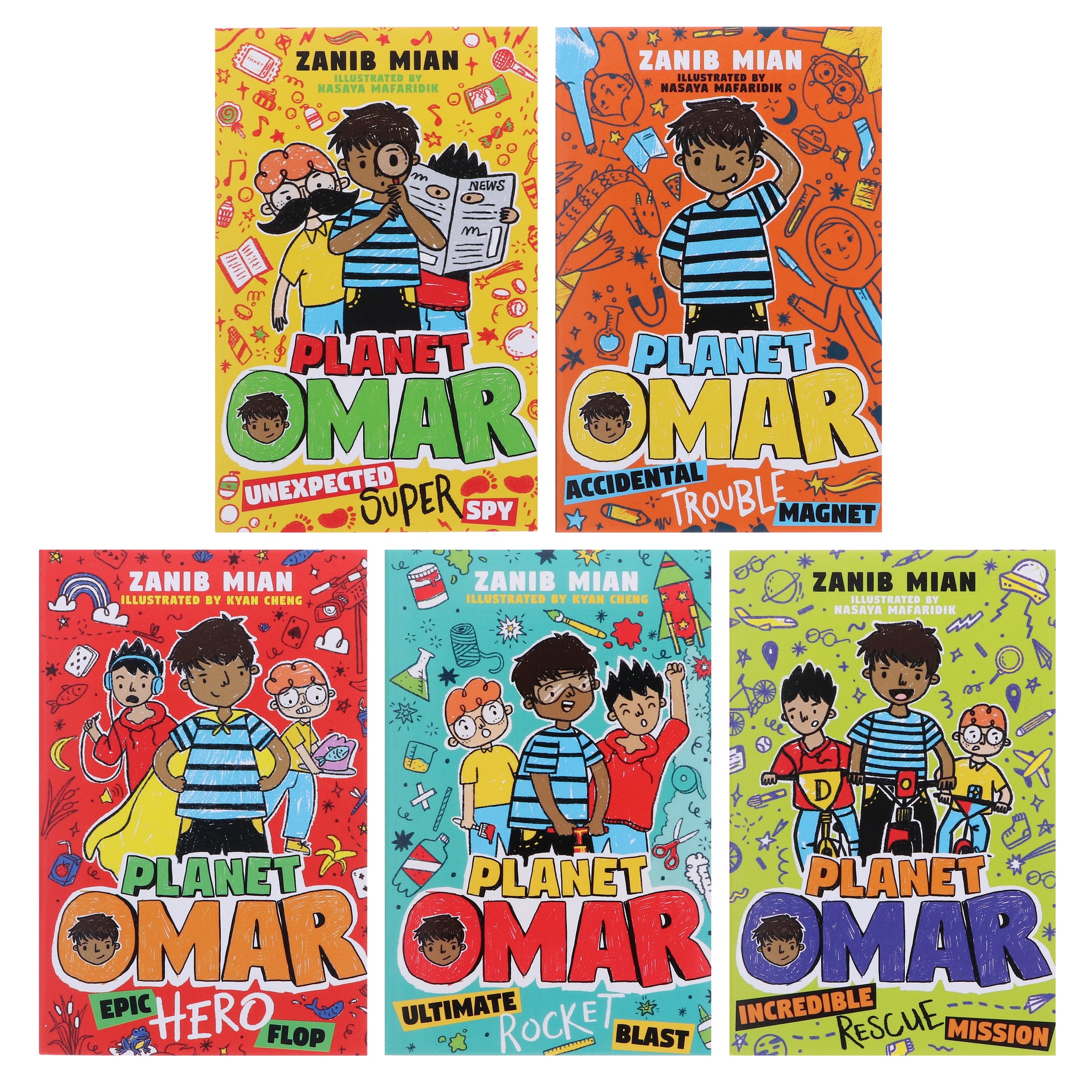 Planet Omar Series by Zanib Mian 5 Books Collection Box Set (Accidental Trouble Magnet, Unexpected Super Spy) - image 2