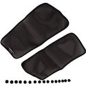 Black mesh covers designed for Rad Louvres, featuring a durable material, tailored for KTM, Husqvarna, and Gas Gas models from 2016 to 2022, with multiple attachment buttons included.