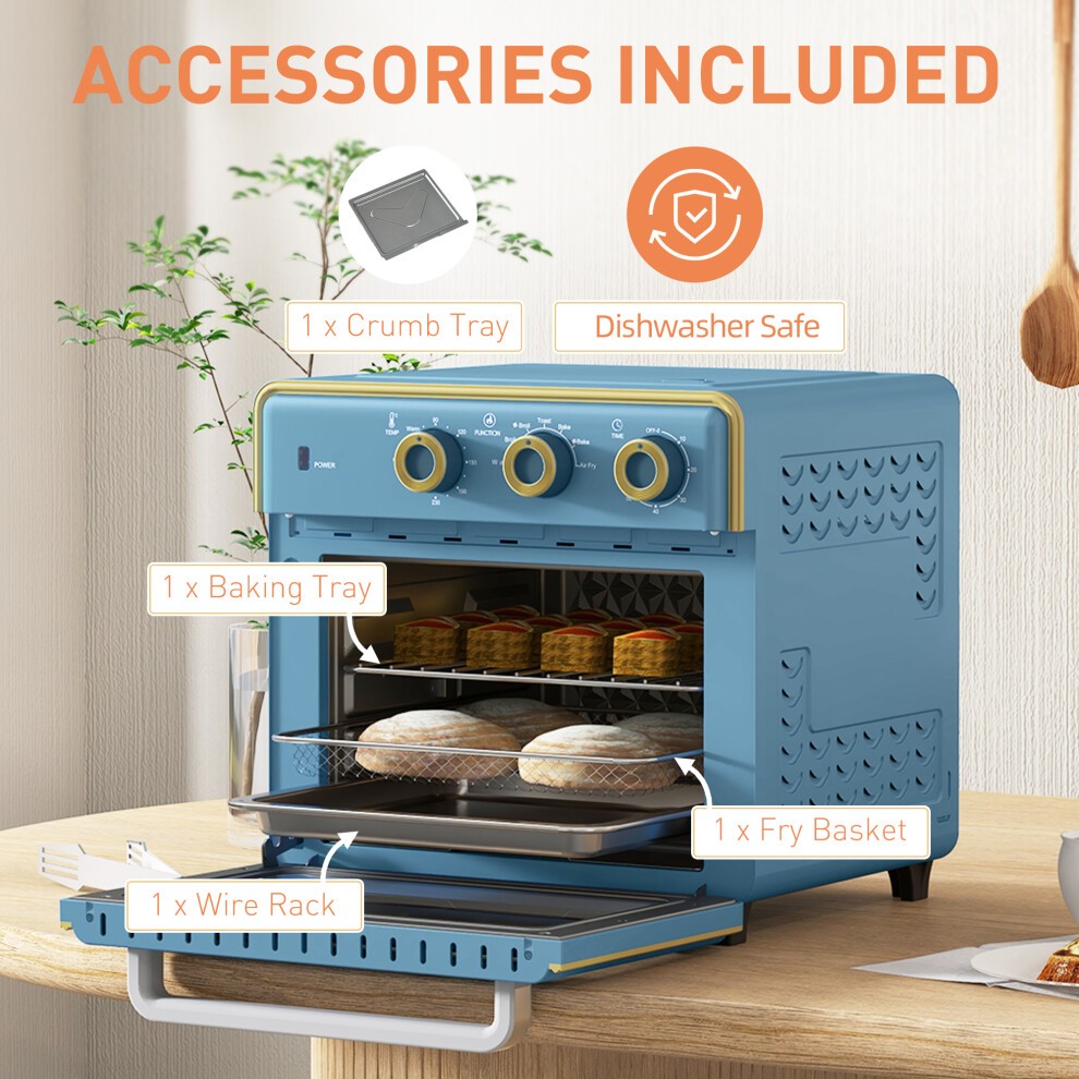 Portland 800-152V70BU Blue Electric Mini Oven 20L - image 3