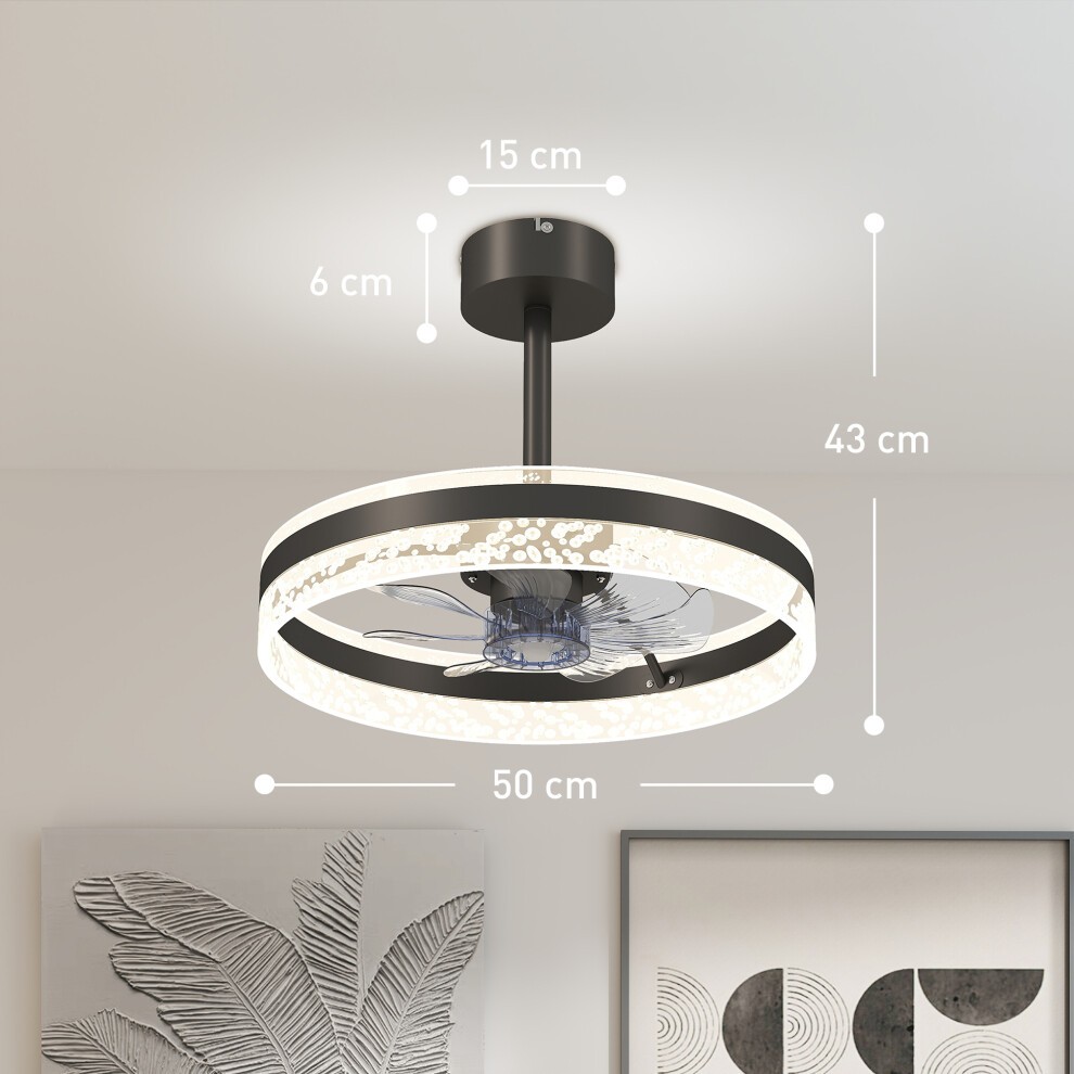 Portland Black Ceiling Fan Light with Remote - image 2