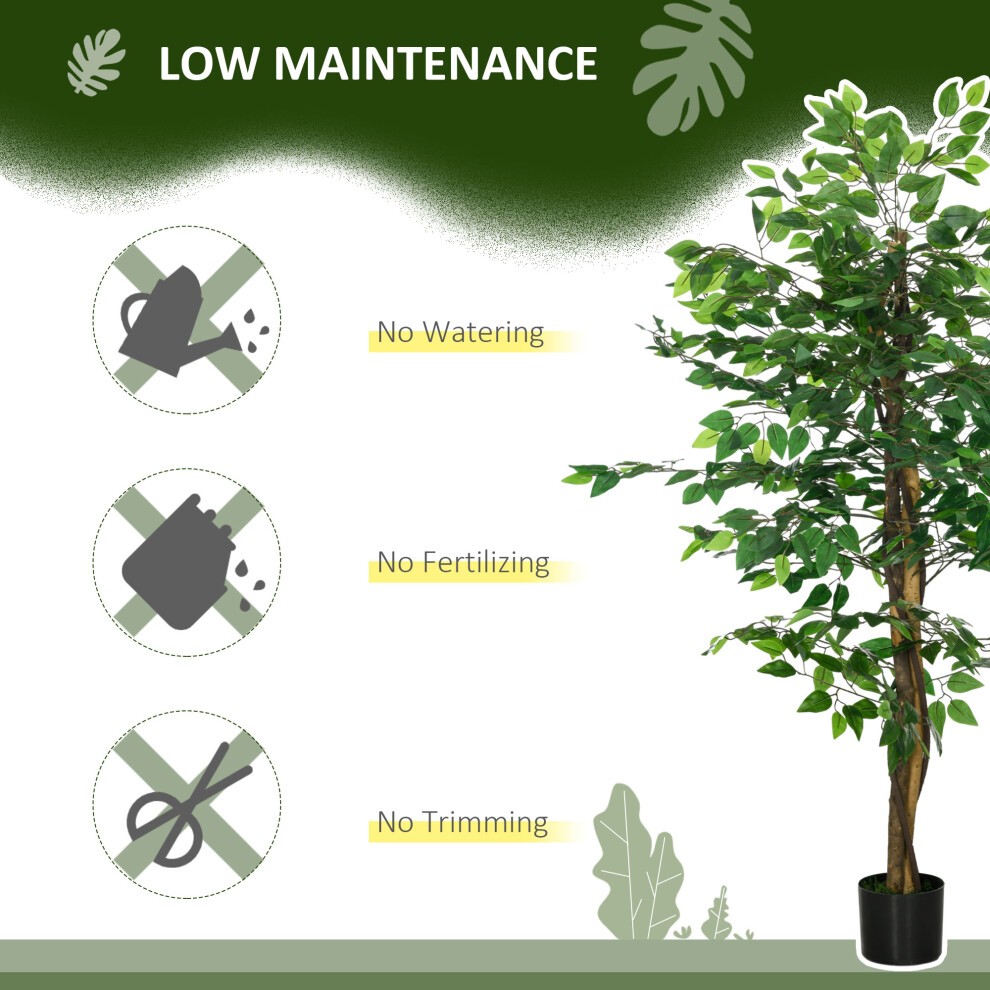 Portland Ficus Artificial Fake Faux Plant in Pot 150cm - image 4