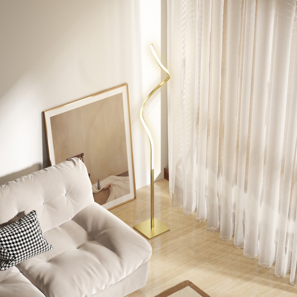 Portland Gold Tone Spiral Adjustable LED Floor Lamp - image 5