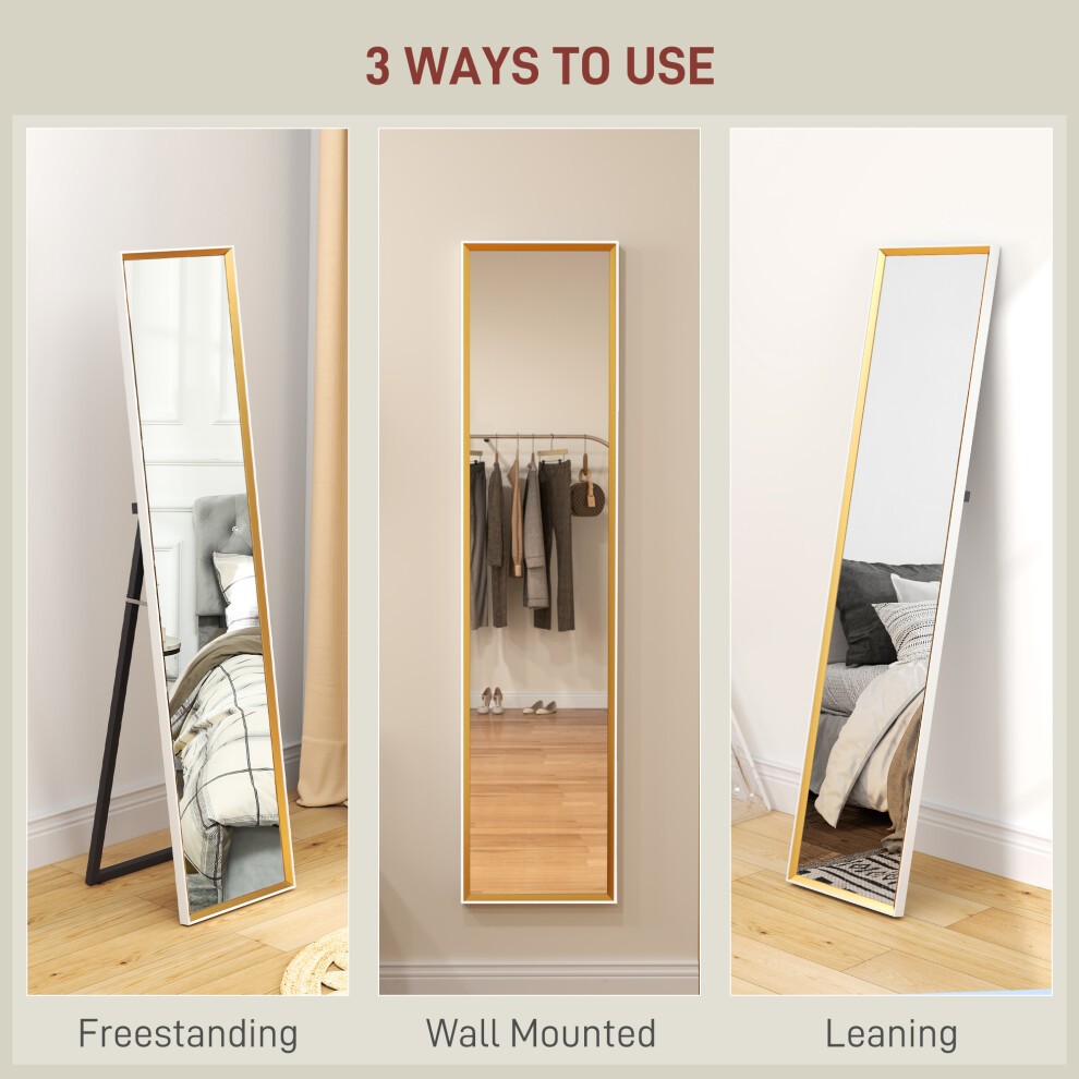 Portland White Full Length Standing Mirror 157 x 37cm - image 2