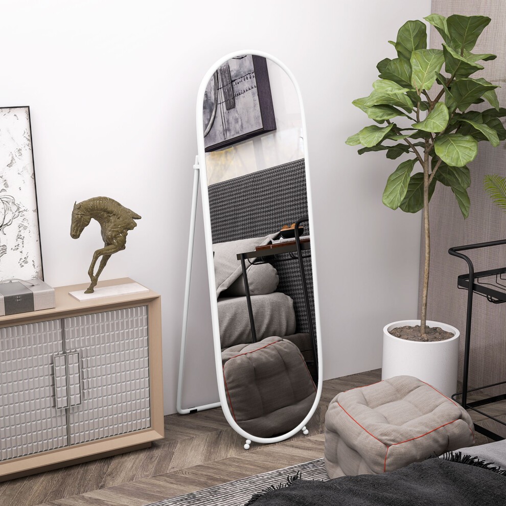 Portland White Oval Full Length Mirror - image 2