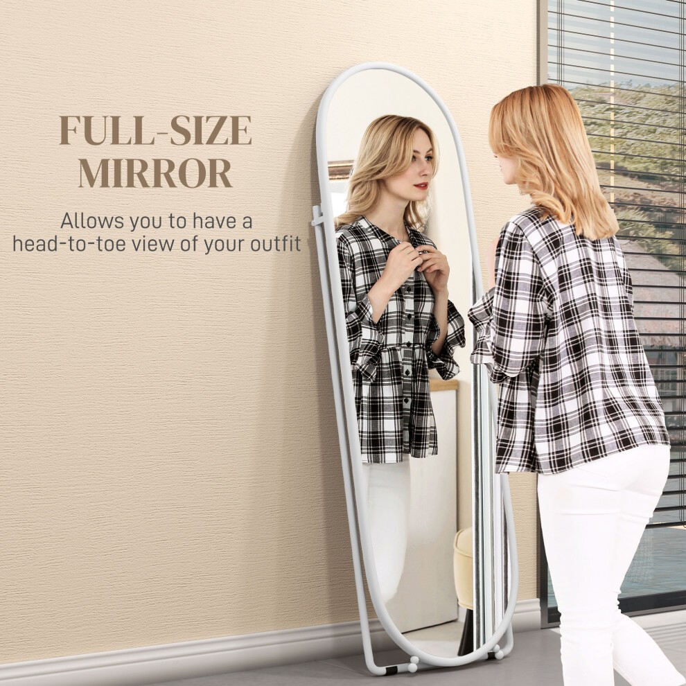 Portland White Oval Full Length Mirror - image 3