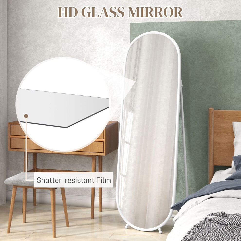 Portland White Oval Full Length Mirror - image 4