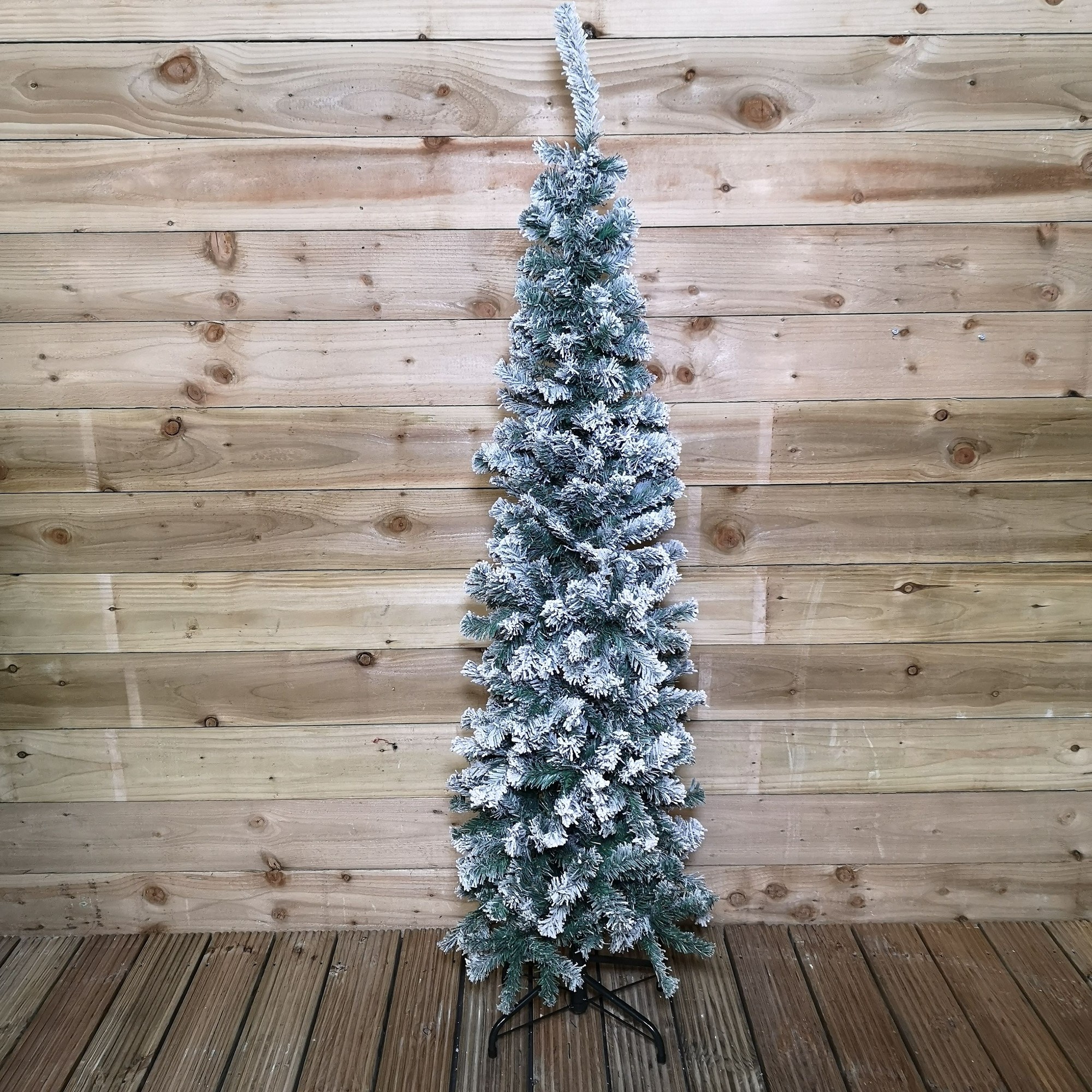 Premier Green Snow Flocked Spruce Pine Artificial Christmas Tree 5.5ft - image 3