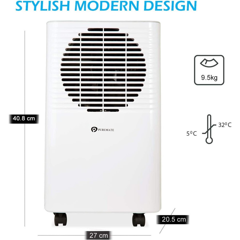 PureMate White Dehumidifier with Continuous Drainage Hose 10L - image 2