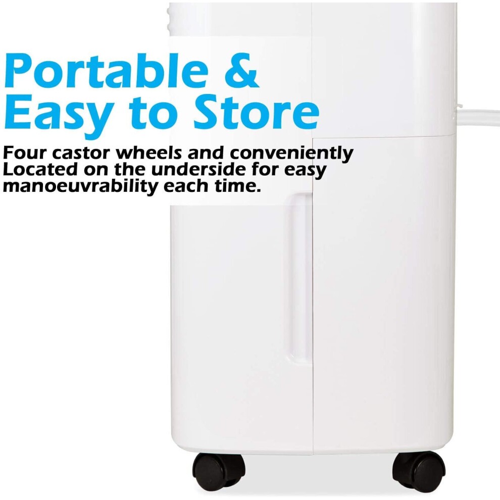 PureMate White Dehumidifier with Continuous Drainage Hose 10L - image 4
