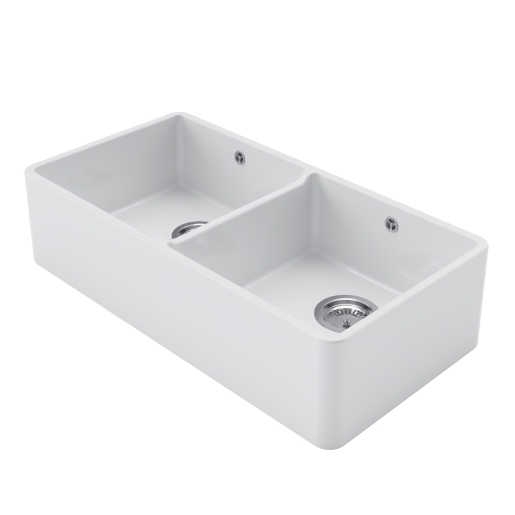 Rangemaster Farmhouse Double Belfast Sink White 895 x 460mm - image 2
