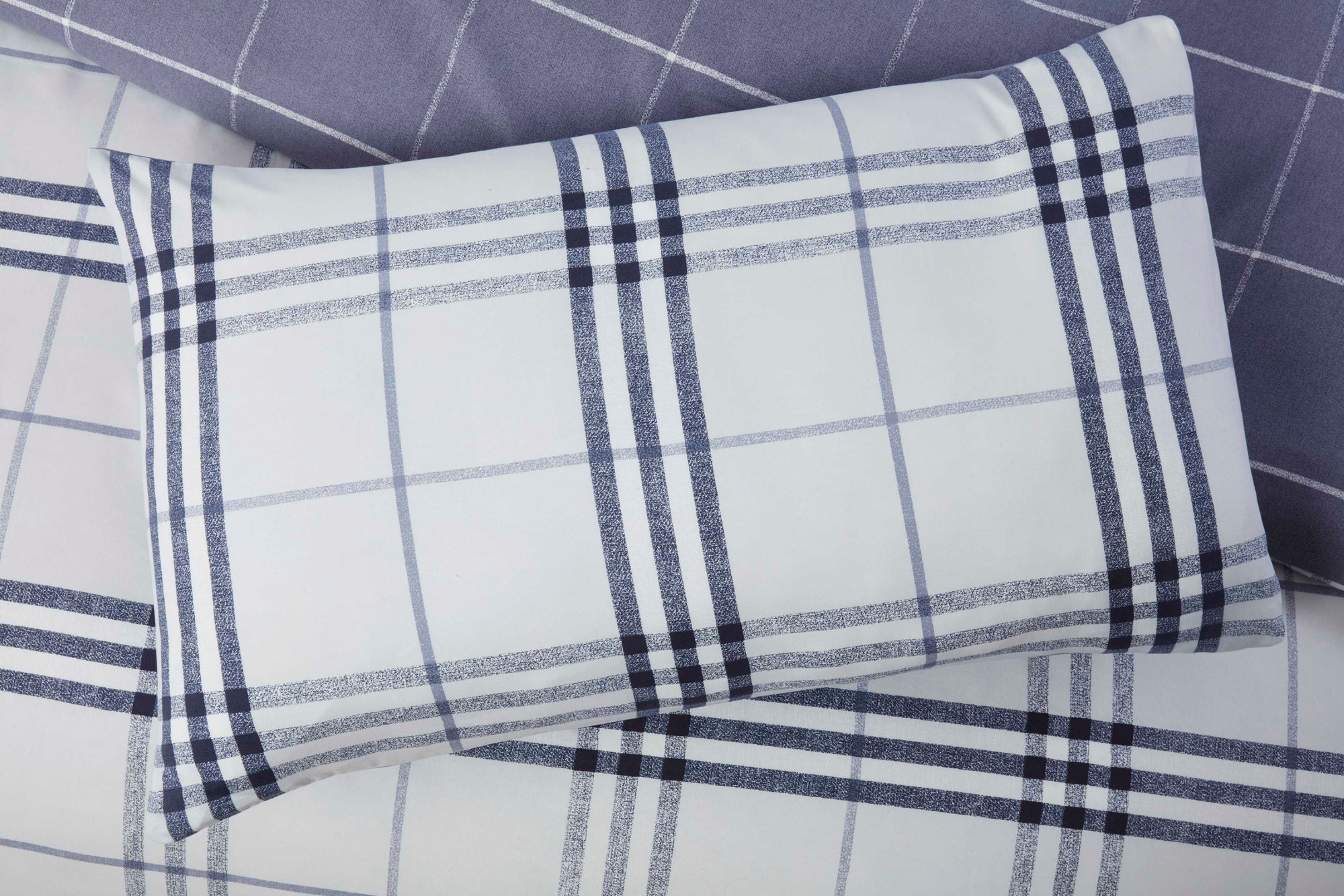 Rapport Home Harris King Size Denim Check Duvet Set - image 3