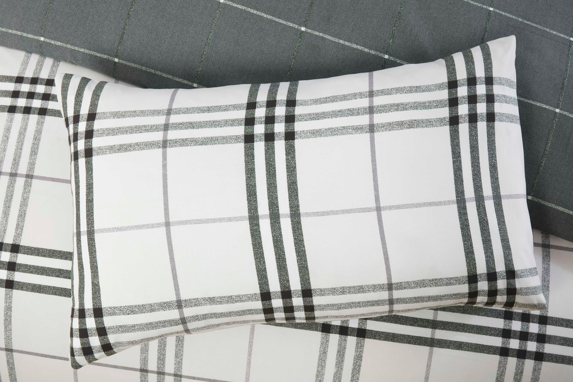 Rapport Home Harris King Size Grey Check Duvet Set - image 3