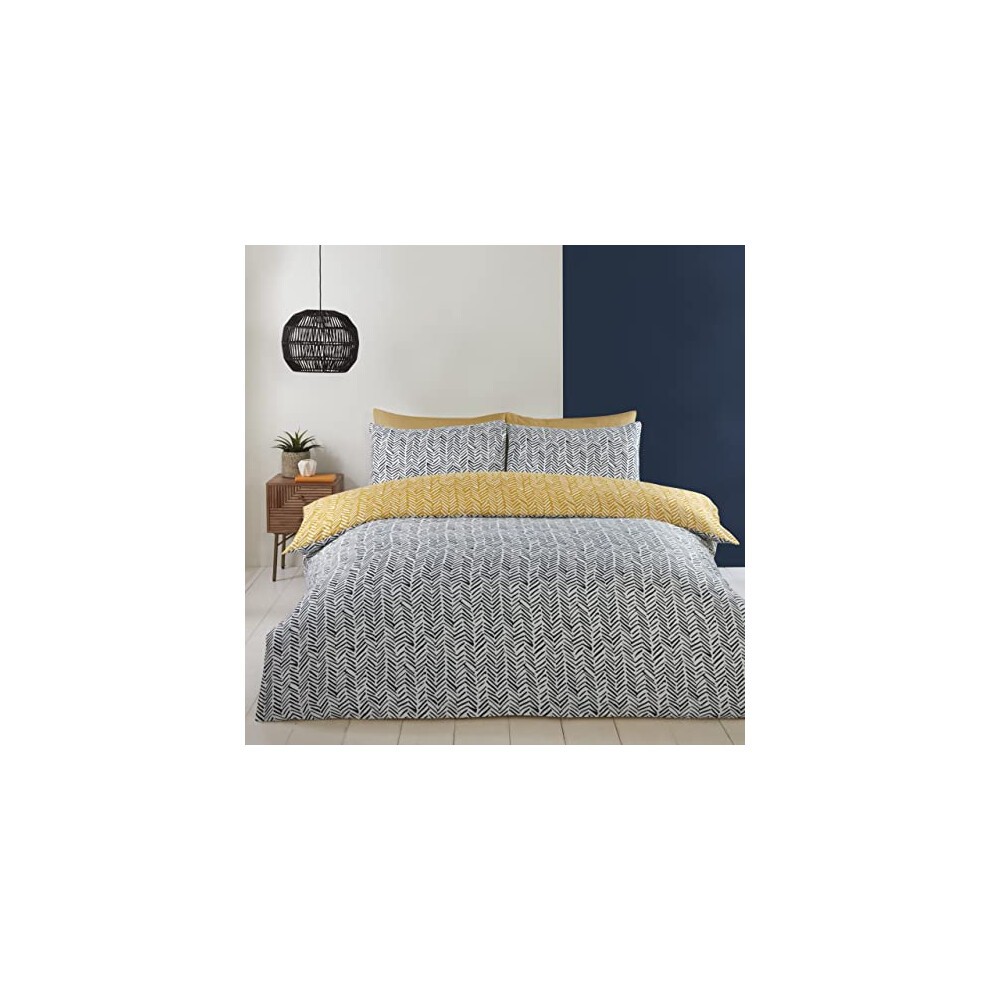 Rapport Home Helston Double Ochre Duvet Set - image 2