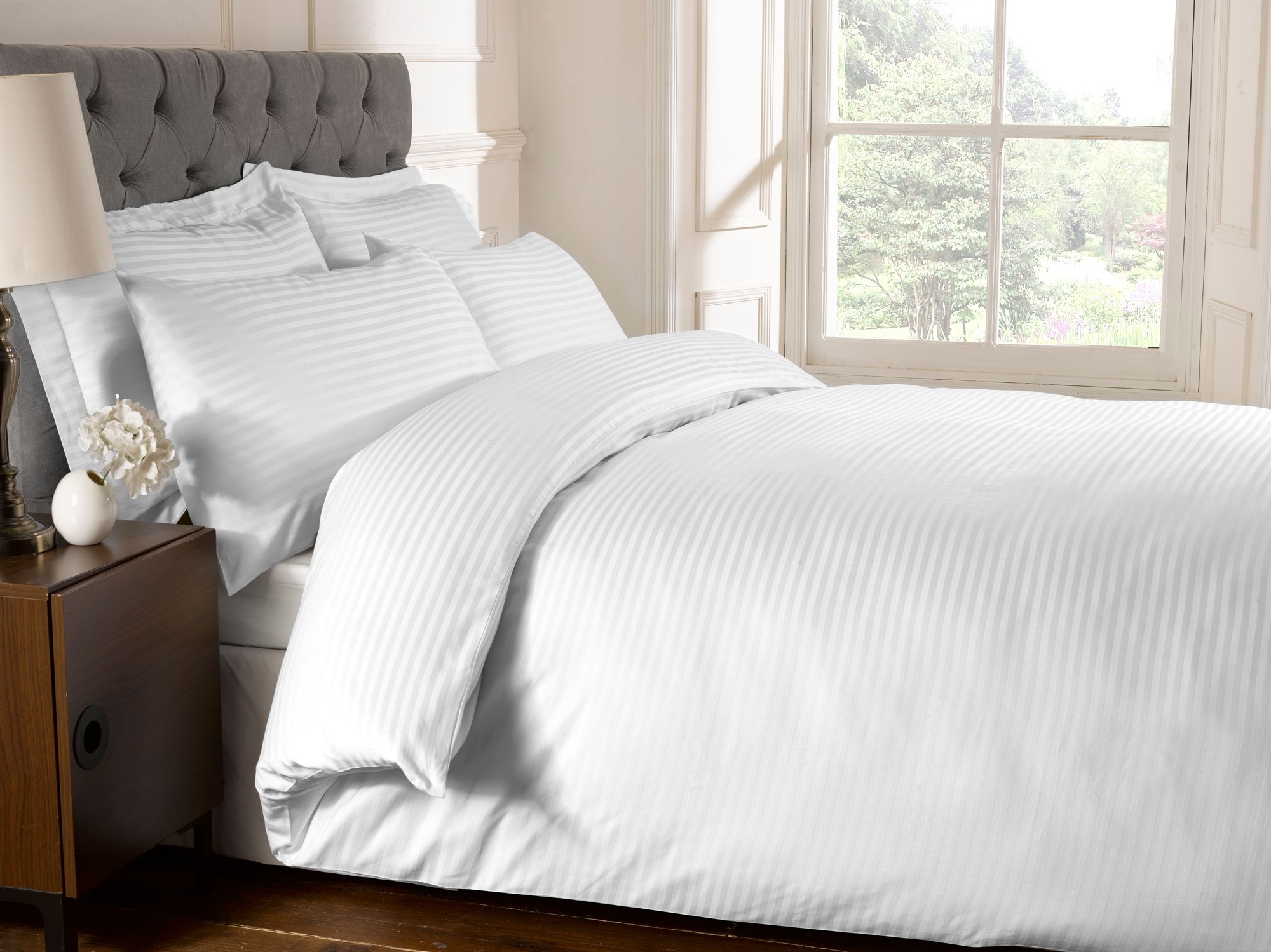 Rapport Home King White 250 Thread Count Cotton Percale Quilt Cover - image 2