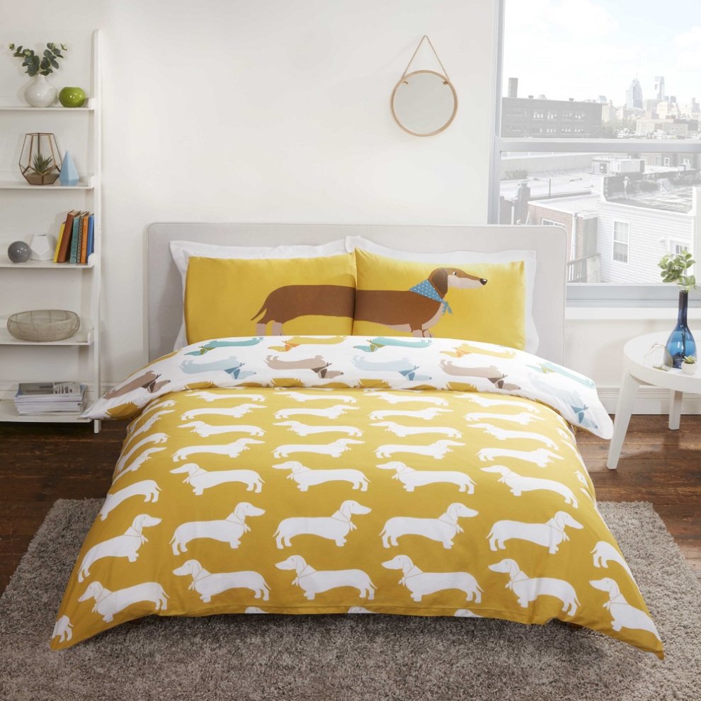Rapport Home Sausage Dog Double Multicolour Reversible Duvet Set - image 2