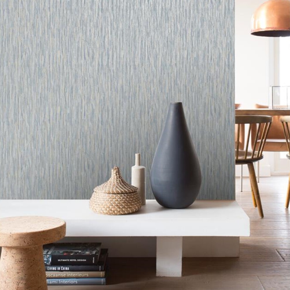 Rasch Rosalie Blue Texture Wallpaper - image 3