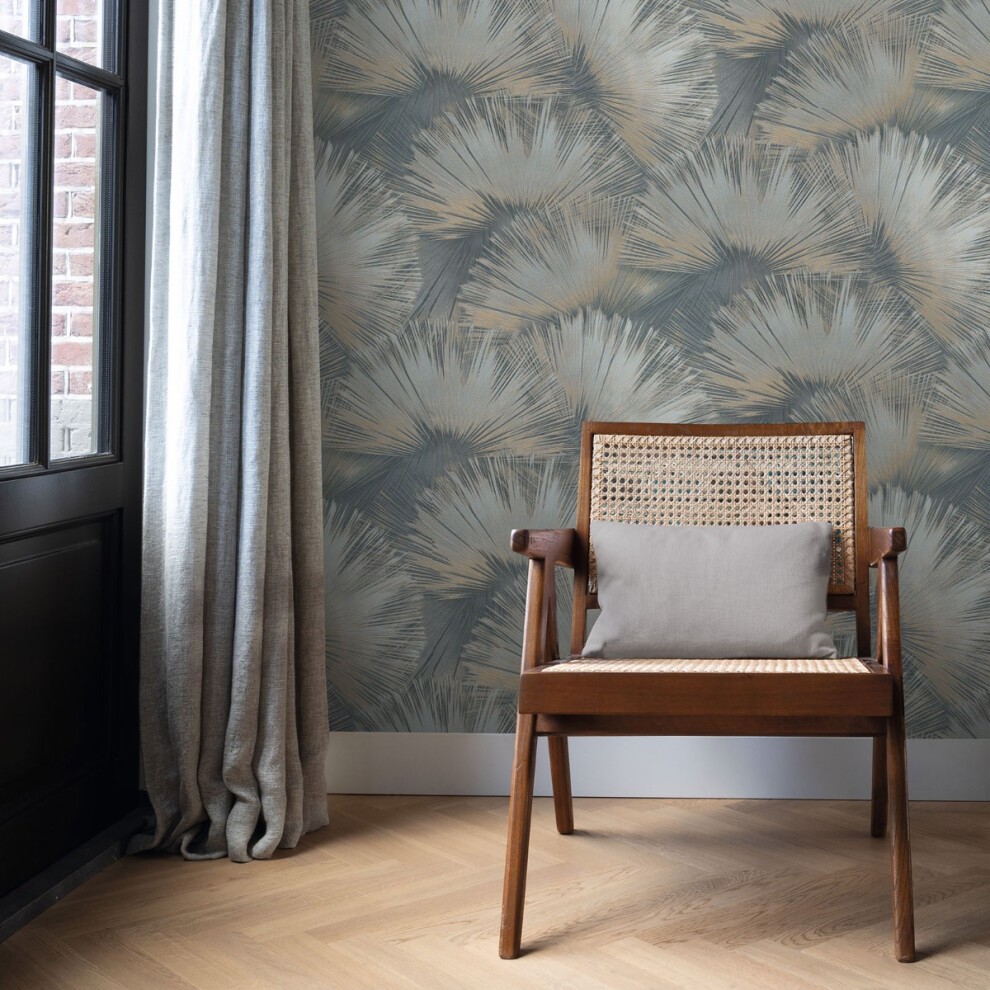 Rasch Wallpaper Blue Opulenza Fan Wallpaper - image 3