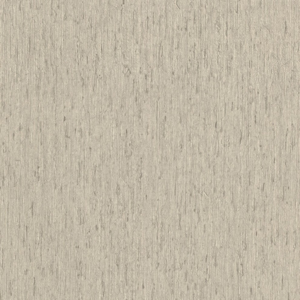 Textured wallpaper in a soft dove gray color, resembling birch bark with subtle vertical lines and a natural, organic feel.