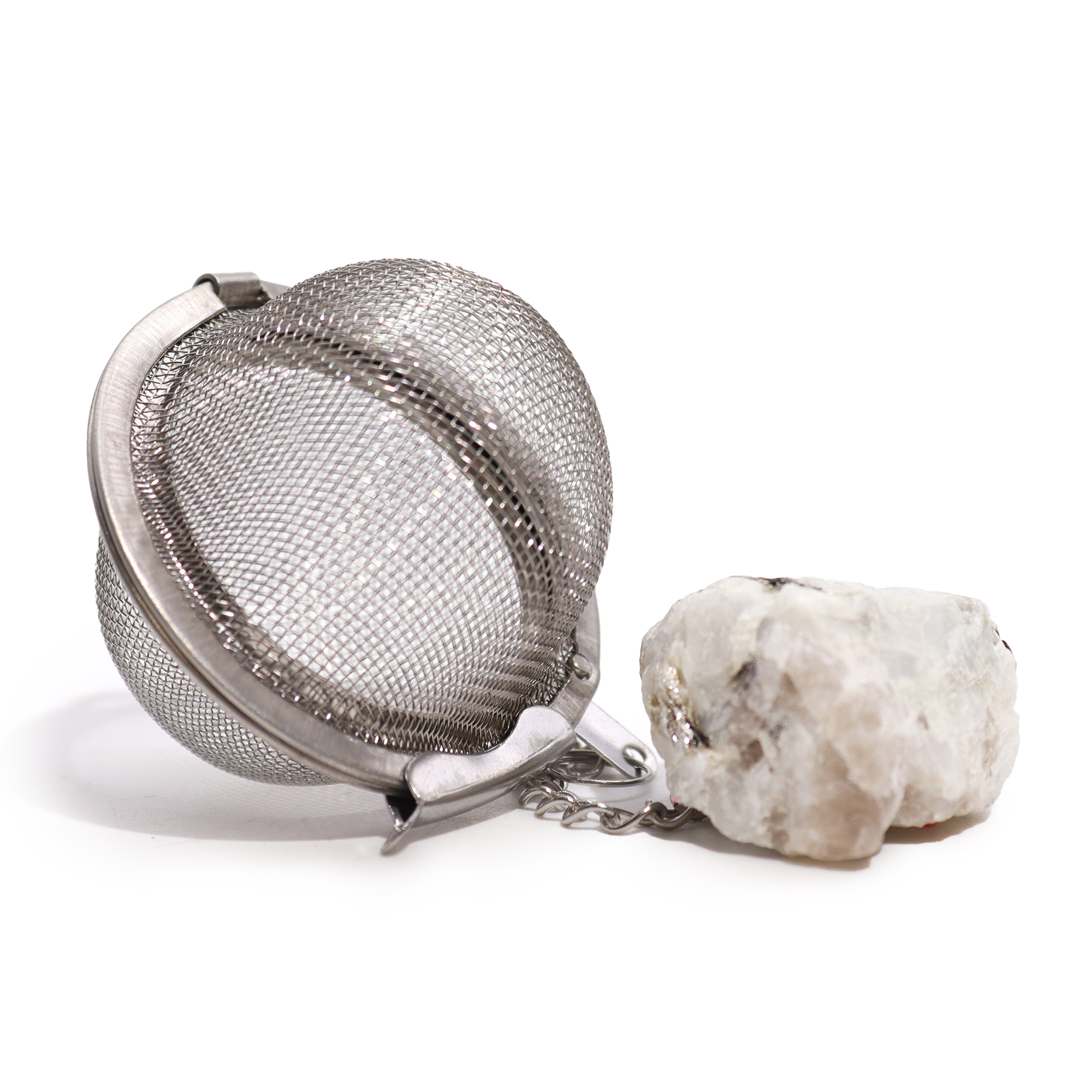 AW-Dropship Raw Crystal Gemstone Tea Strainer - Rainbow Moonstone
