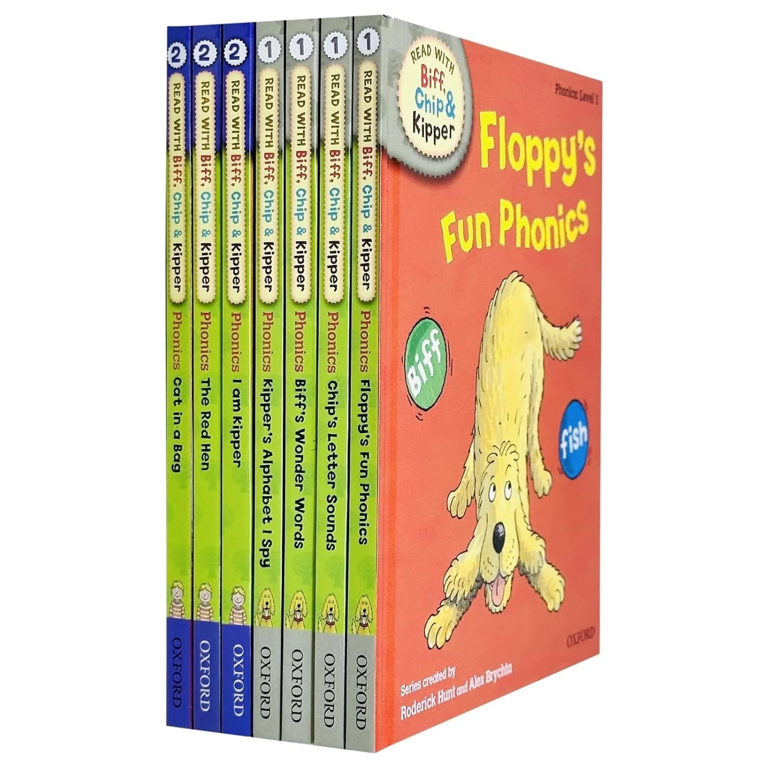 Read With Biff, Chip and Kipper Phonics Starter Pack Level 1 & 2 Collection 7 Books Set - image 2
