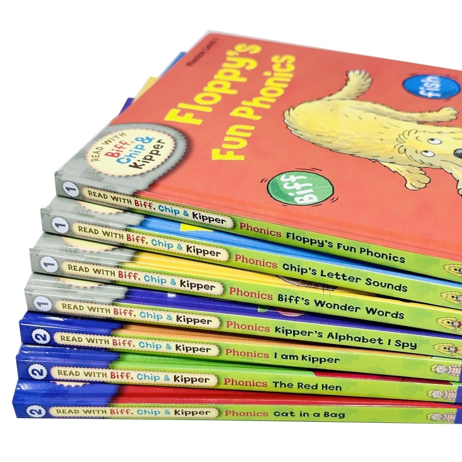 Read With Biff, Chip and Kipper Phonics Starter Pack Level 1 & 2 Collection 7 Books Set - image 4