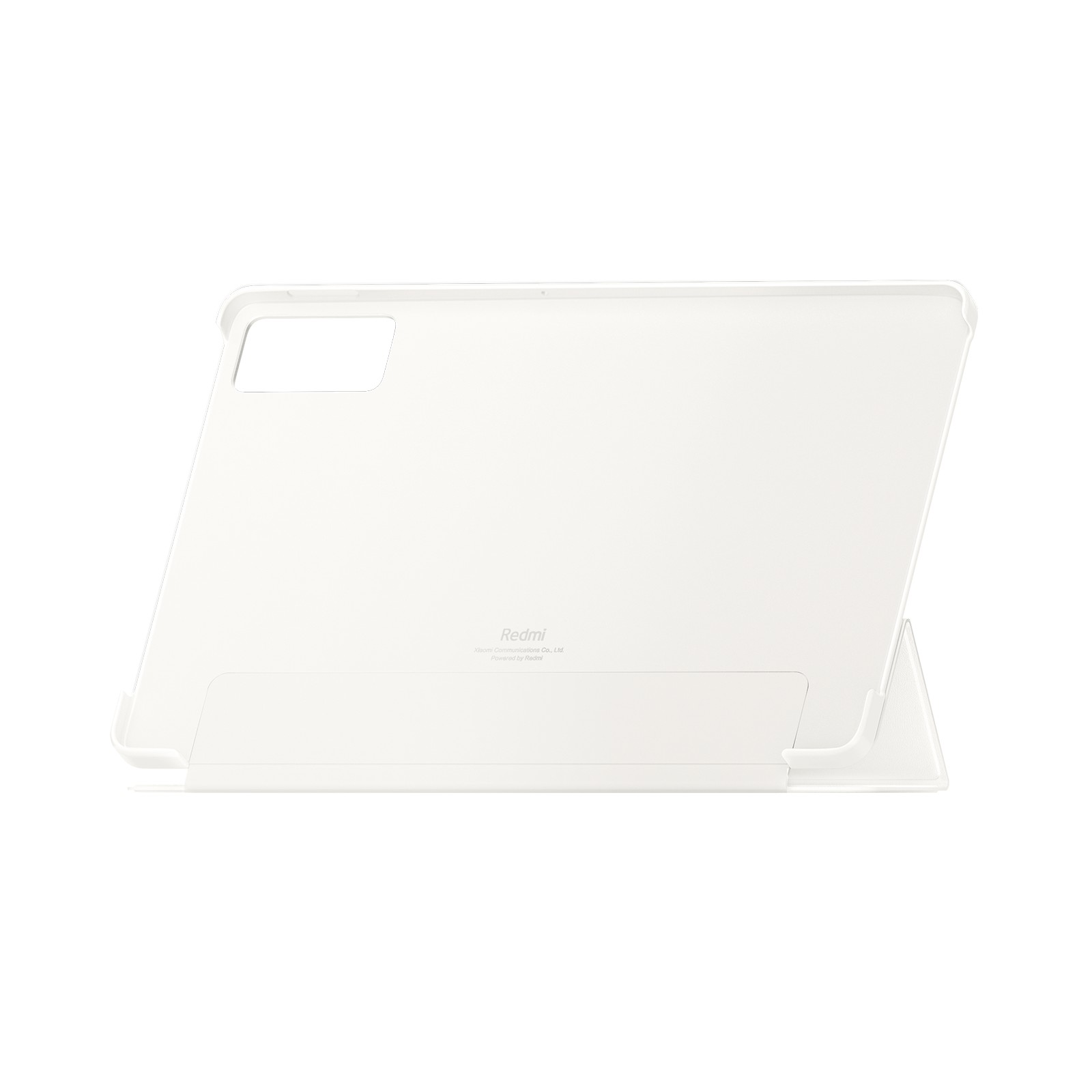 White protective cover for the REDMI Pad SE, featuring a sleek design, durable material, and a built-in stand for easy viewing.