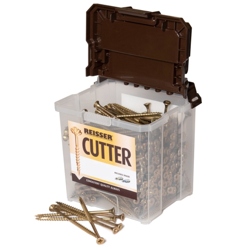 Reisser 82213550PB Cutter Pozi Countersunk Yellow Woodscrews 3.5 X 50 (Tub Of 950) - image 2