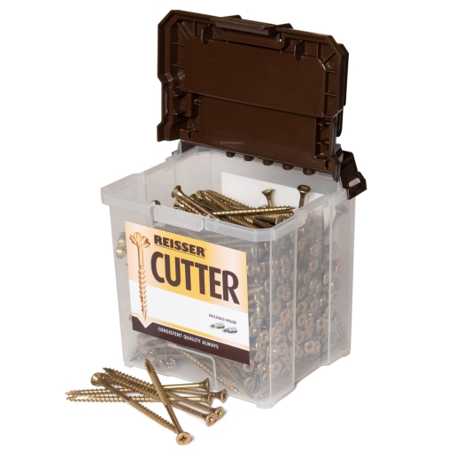 Reisser 8221650PB Cutter Pozi Countersunk Yellow Woodscrews 6.0 X 50 (Tub Of 450) - image 2