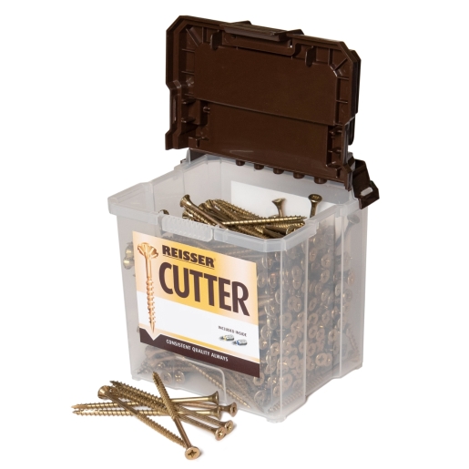 Reisser 8221680PB Cutter Pozi Countersunk Yellow Woodscrews 6.0 X 80 (Tub Of 250) - image 2