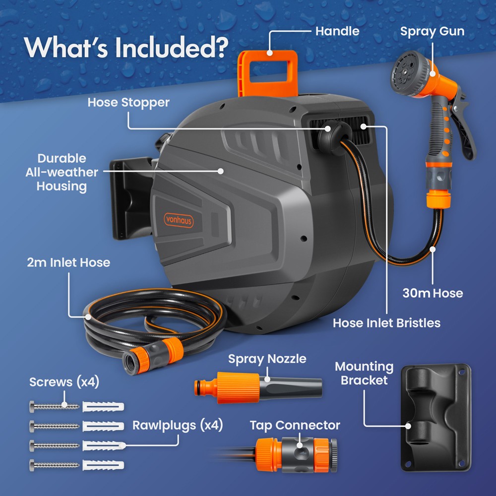 Retractable Garden Hose Reel - 30m - image 4
